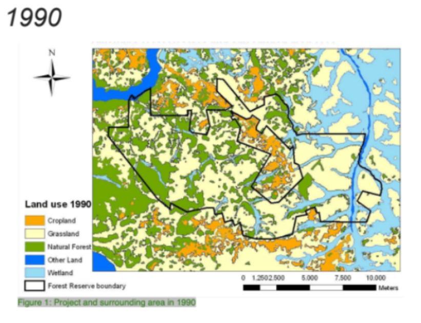 Kikonda land use, 1990