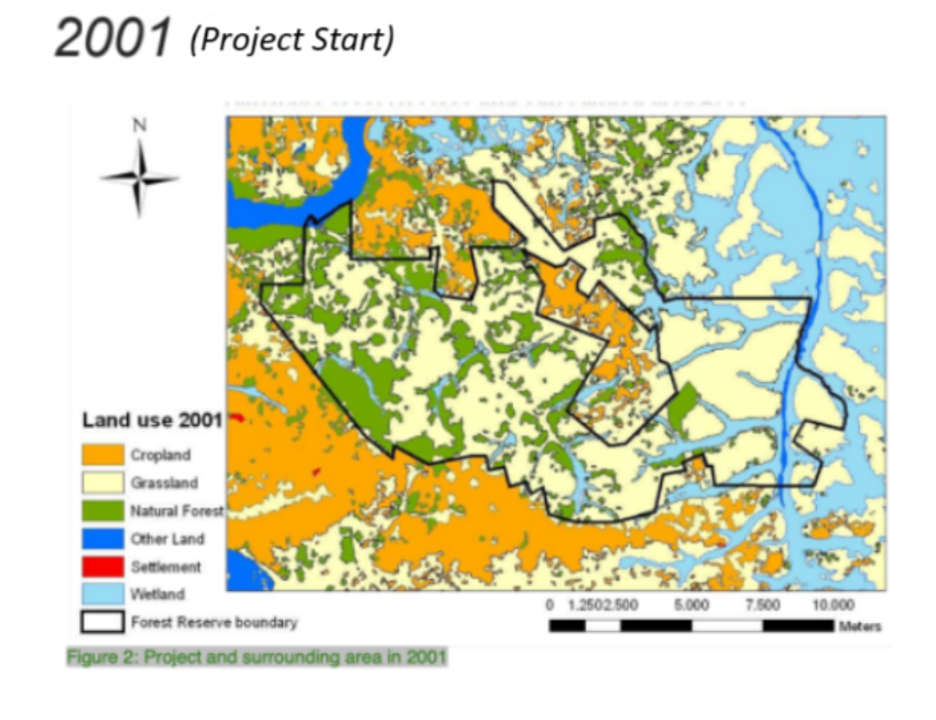 Kikonda land use, 2001