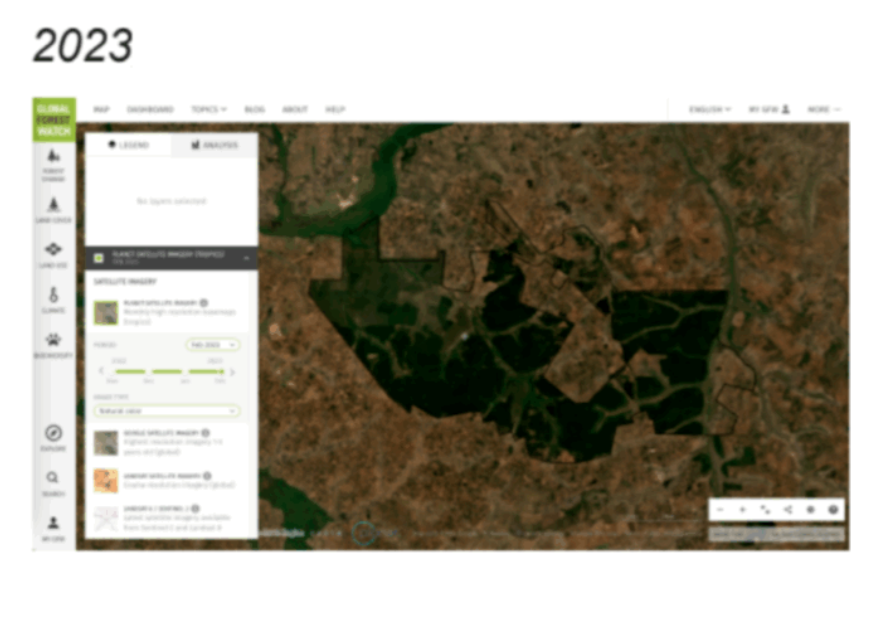 Kikonda satellite imagery, 2023